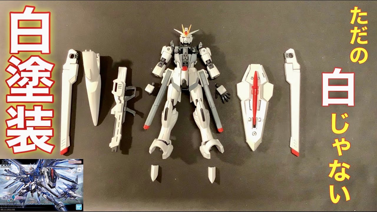 ガンプラ】ただの白じゃない⁉️多めの白塗装しますん HG 1/144 RISING