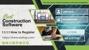 1.1.1.1 How to Register Ezelogs.com Construction Project Management Application Tutorial