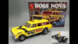 1963 Chevy 'Boss Nova' Wagon Hemi Funny Car 1/25 Scale Model Kit Build How To Assemble Paint Decal