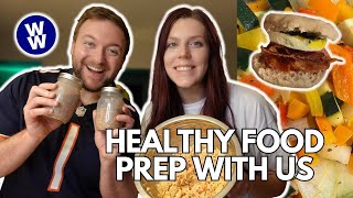 HEALTHY FOOD PREP WITH US | weightwatchers points | chicken salad, breakfast sandwiches & more!