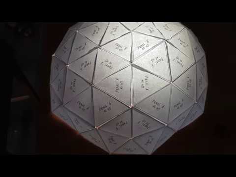 How to make a Geodesic Dome Lamp Shade : DIY project from paper & cardboard boxes