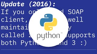 What SOAP client libraries exist for Python, and where is the documentation for them?