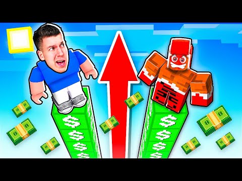 У Кого *Длиннее* Столб Из Денег В Роблокс Нуб Vs Про В Roblox !