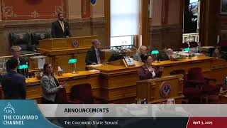Colorado Senate 2025 Legislative Day 086