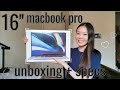 UNBOXING MY 16-INCH MACBOOK PRO + how I chose my specs (2020)