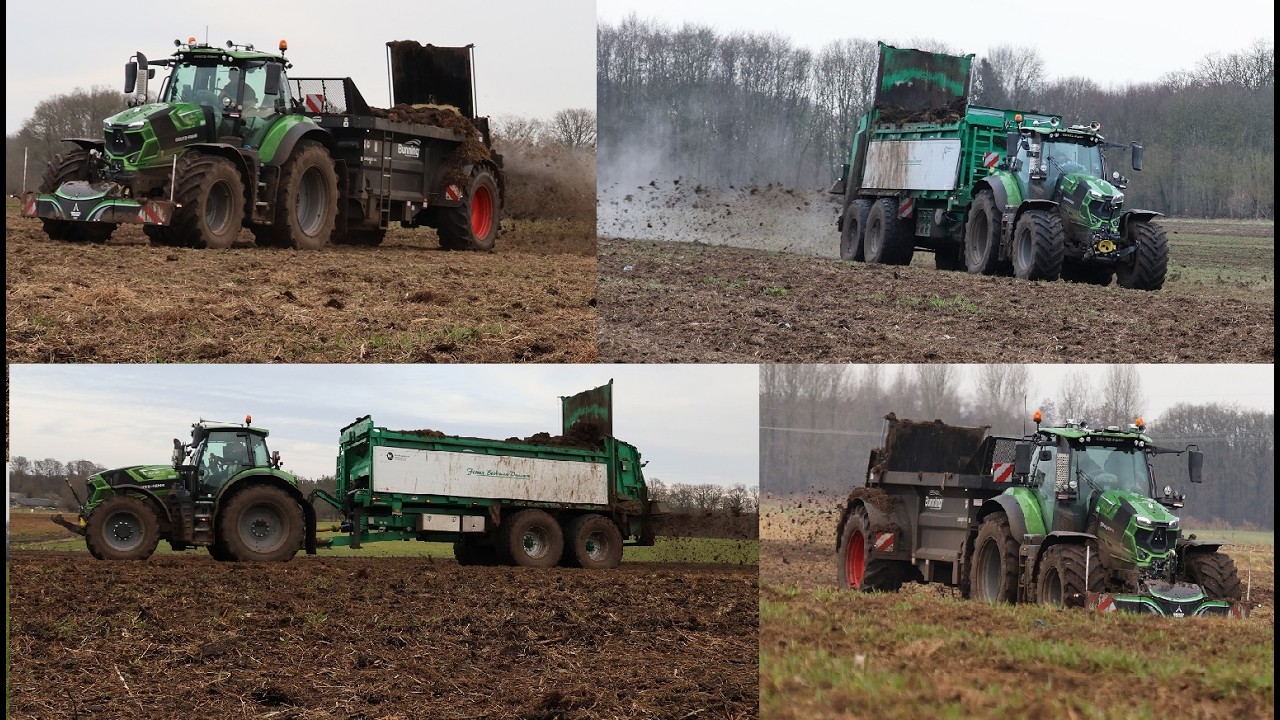 Vaste mest strooien | 2x Deutz Fahr Warrior 6230 | Tebbe | Bunning | Firma Beekman Vaassen