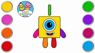 (Numberblocks) How To Draw Numberblock 1 | Drawing & Coloring Tutorial For Kids | Art Ideas#easy 