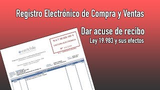 LibroDiario.CL // REGISTRO DE COMPRAS SII // ACUSE DE RECIBO LEY 19.983