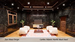 Capstone Panel Atlantis Marble Black Panel: Uniting Opulence with Sustainability in Design