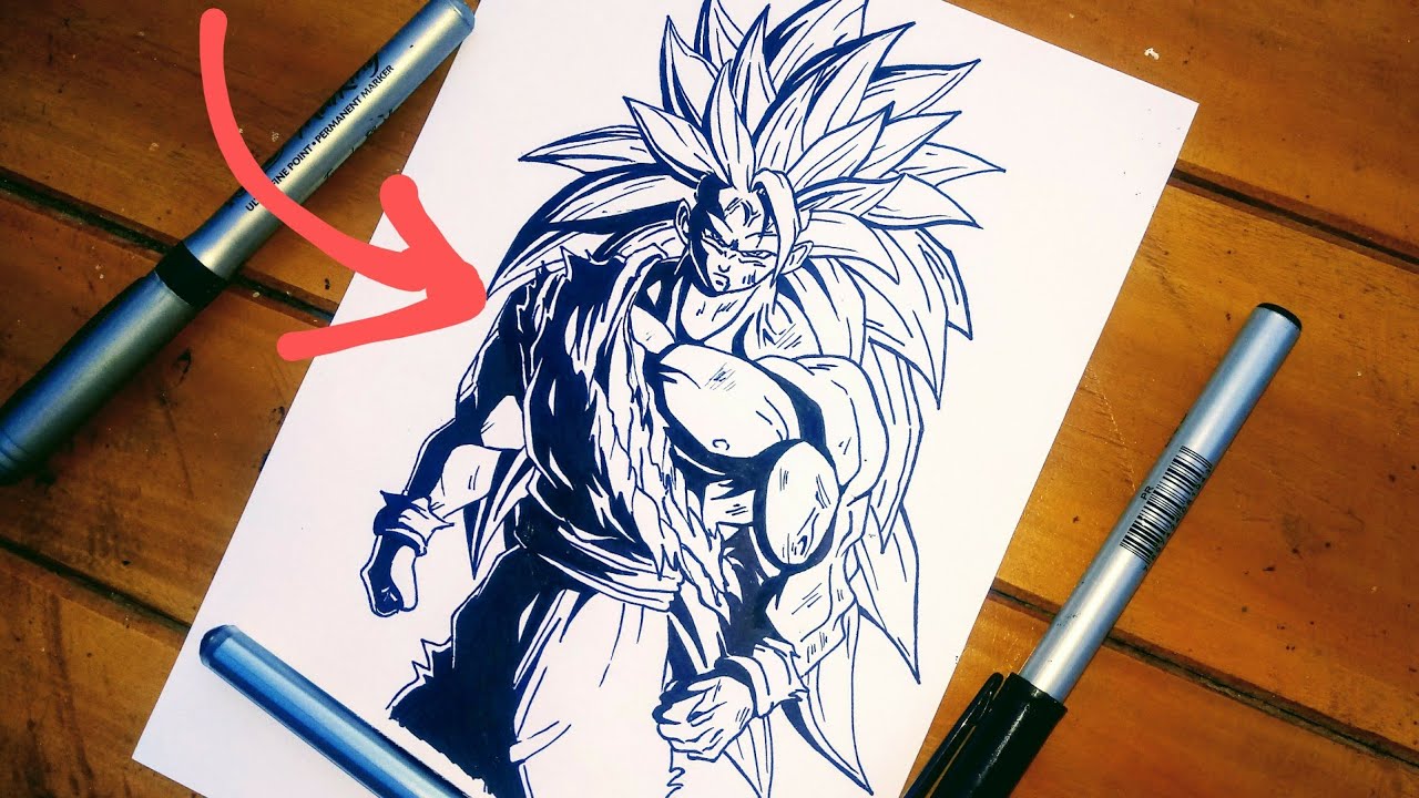 Como desenhar o Goku super Sayanjin BLUE! #comodesenhargoku #comodesen