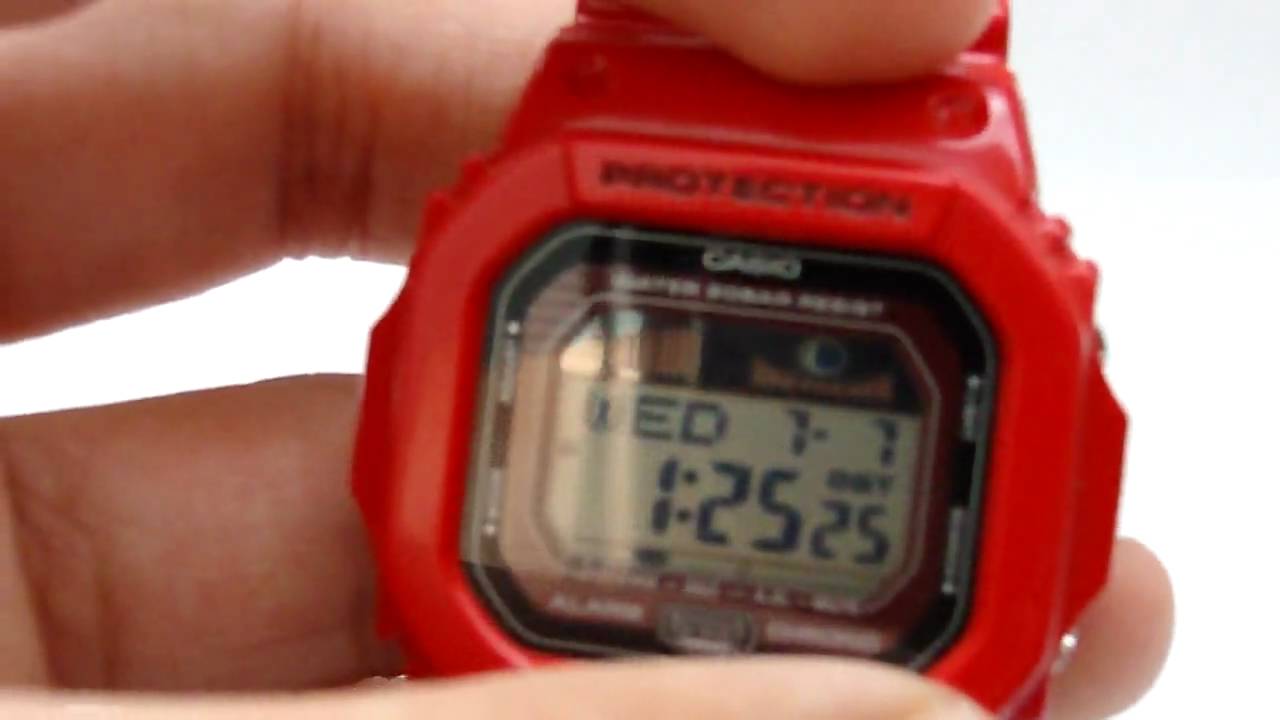 Casio G Shock G Lide Glx 5600 Glx5600 4 Red Surf Watch Hd Youtube