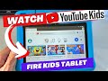 How to add youtube kids on amazon fire kids tablet childs profile  new 2023