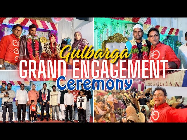 |•🎉 Gulbarga Grand Engagement Ceremony  🎊🥳•| Gulbarga Vlog 2024. {AFREEN DASTARKHWAN} class=