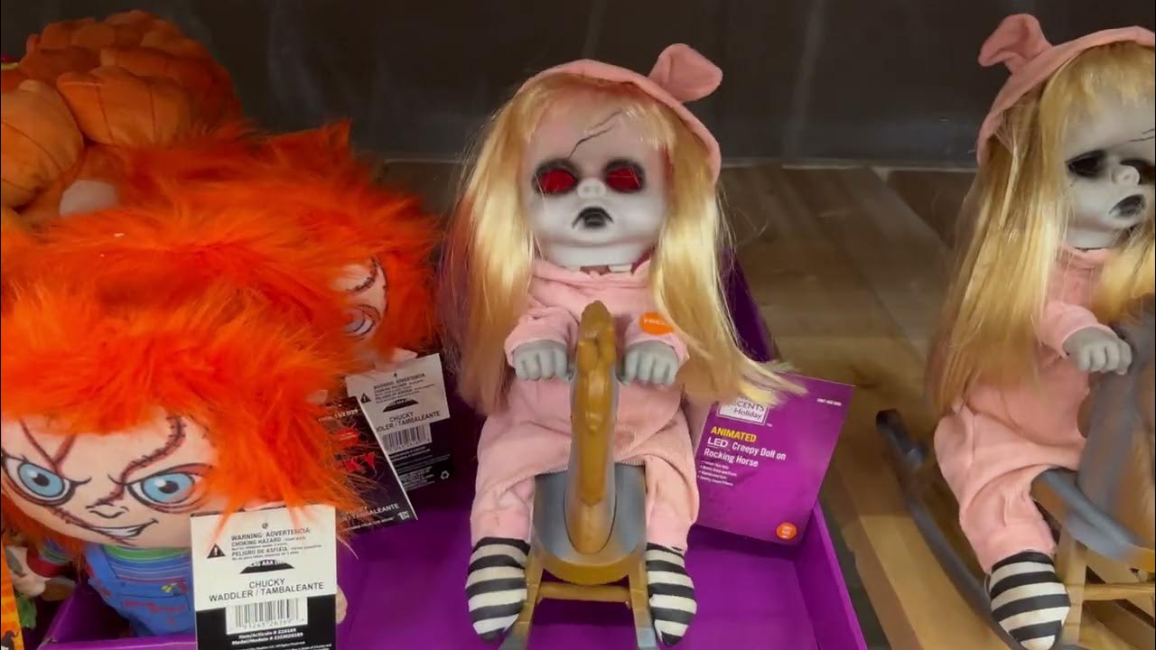 Home Depot Halloween 2023 Creepy Doll on Rocking Horse YouTube