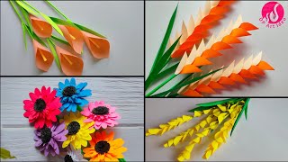 DIY Handmade Flower // Simple Paper Flowers Making // Paper Flower  Decoration // Paper Craft Multicraft Self-Adhesive Handmade Paper Flowers 21/Pkg-Bold W/Pear