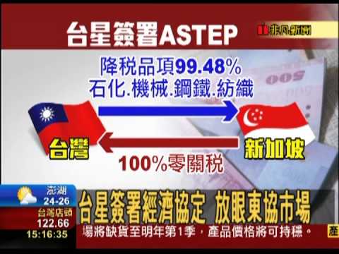 台星簽ASTEP經濟協定 放眼東協市場
