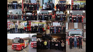 Visiting Fire Stations in the West Midlands and delivering Mince Pies in my Fire Engine Dennis Sabre