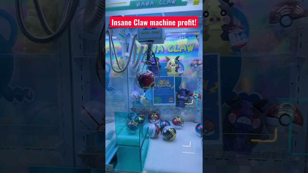 INSANE Claw Machine PROFIT! #shorts #clawmachine #cranegame #arcadegames