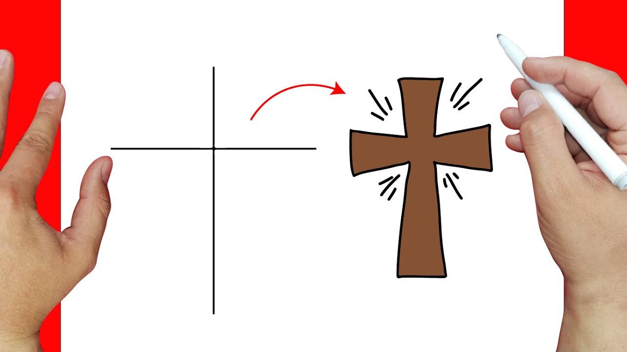 Aprende a dibujar la Cruz de cuaresma facil y rapido
