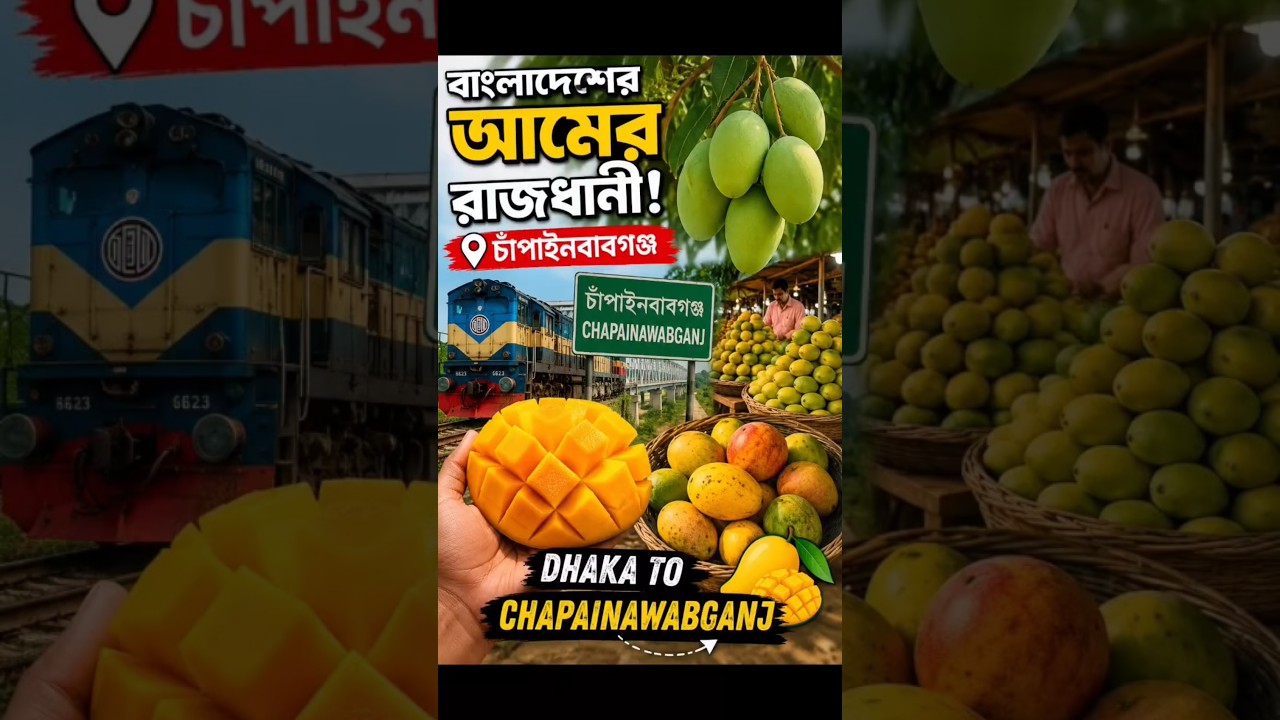বাংলাদেশের Mango City 🍋🥭 | Dhaka to Chapainawabganj Journey ✈ #shorts #trending #viral #travel