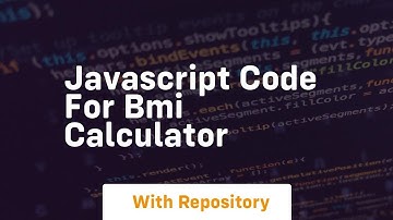 javascript code for bmi calculator