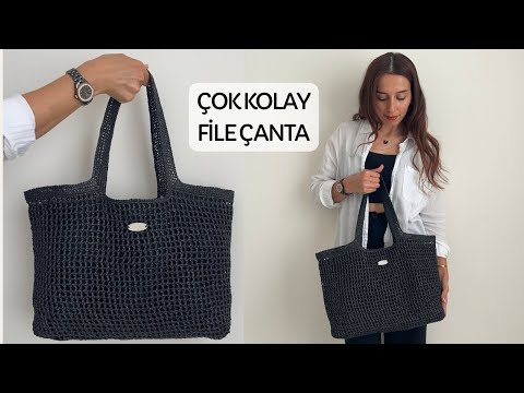 ÇOK KOLAY FİLE ÇANTA ÖRÜYORUZ / ASTAR ANLATIMLI