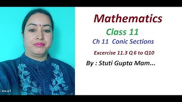 Class 11 Maths | Chapter 11 Conic Sections | Exercise 11.3 Q6 to Q10|