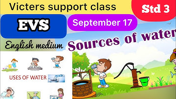 Std 3 EVS Victers support class September 17 #Sources_of_water