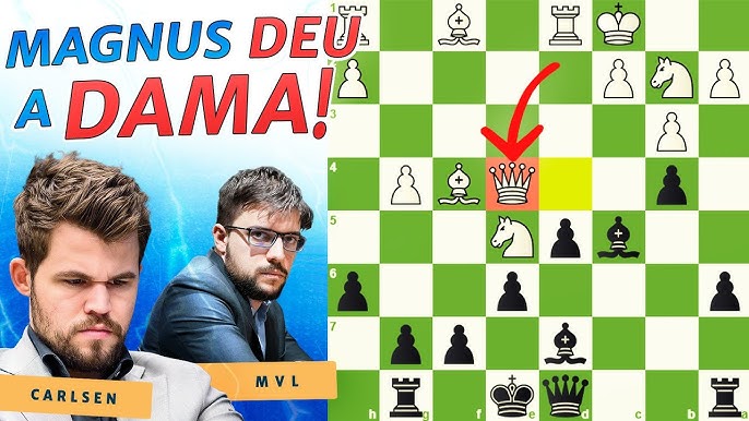 Supi Sacrifica a Dama contra Magnus Carlsen - A Imortal Brasileira - Luis  Supi Vs Magnus Carlsen 