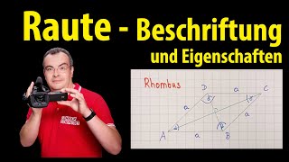 Raute (Rhombus) - Beschriftung und Eigenschaften | Lehrerschmidt