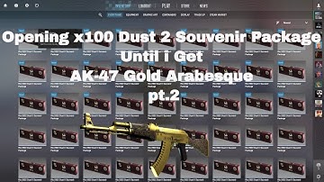 Unboxing x100 Dust 2 Souvenir Packages Every Day Until I Get Ak-47 Gold Arabesque! [part 2] // CS2