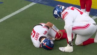 Jaxson Dart Suffers Apparent Leg Injury vs Rams 