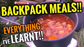 Wild Camping MEALS, COOKING & COOKSETS - EVERYTHING I've LEARNT so far - Tips, Hacks, advice