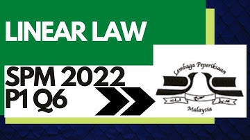 SPM 2022 Add Maths Paper 1 Question 6 | Linear Law | Q6