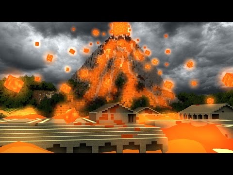 Minecraft pe how to make a real working volcano  Doovi