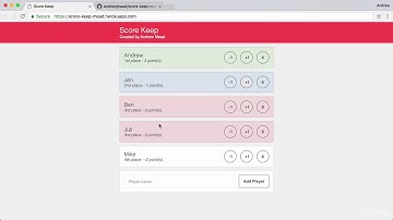 Full-Stack Web Apps with Meteor and React : Exploring the Final Score Keep App