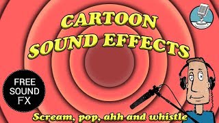 Animation Sound Effects: Scream, pop, ahh and whistle | Sound Masters 🎵