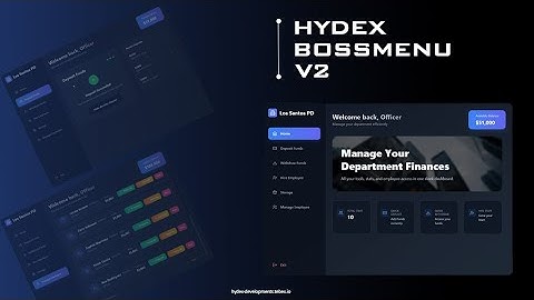 [Qbox/ESX/QBCore] Hydex-Bossmenu V2 - Premium Boss Menu System for FiveM