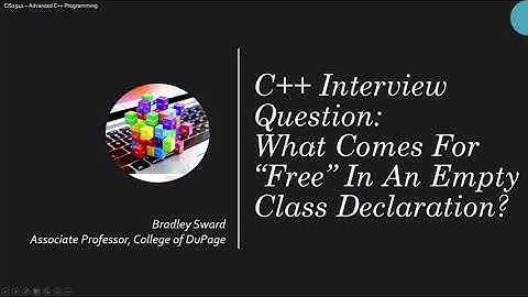 C++ Interview Question: What Comes For "Free" In An Empty Class Declaration?