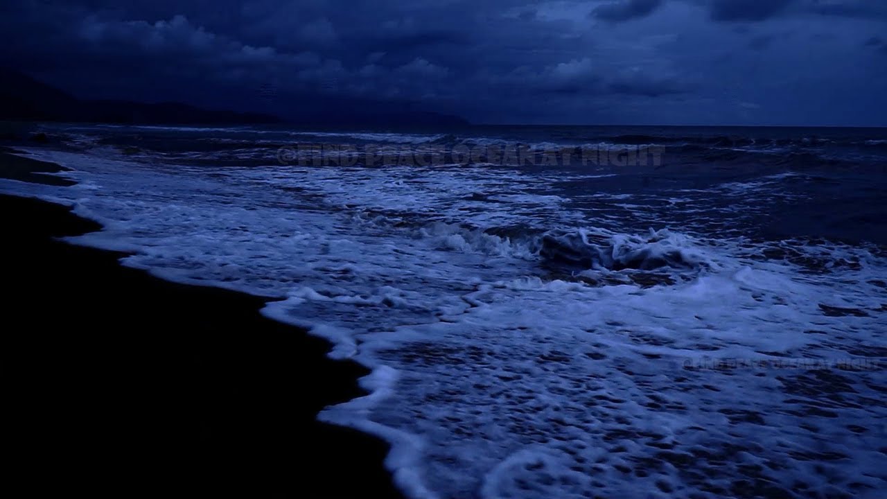 Ночные океанские волны для мгновенного глубокого сна, расслабления и снятия стресса