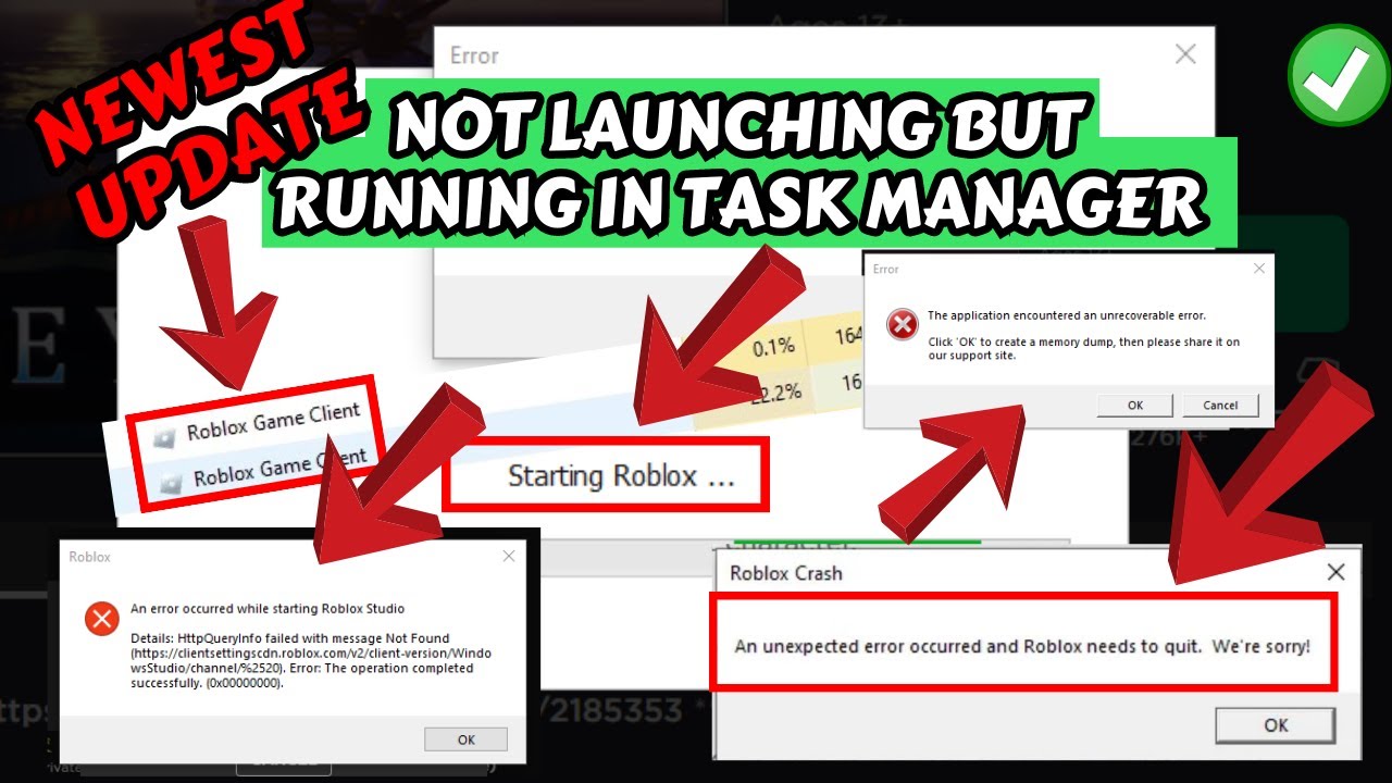 Roblox does not open and starts in task manager, frequent issue