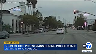 New video shows suspect hitting pedestrian during Culver City chase