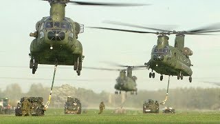 Heavy Delivery Dutch CH-47 Chinooks Sling Load Training