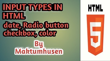 Input types in HTML PART 2