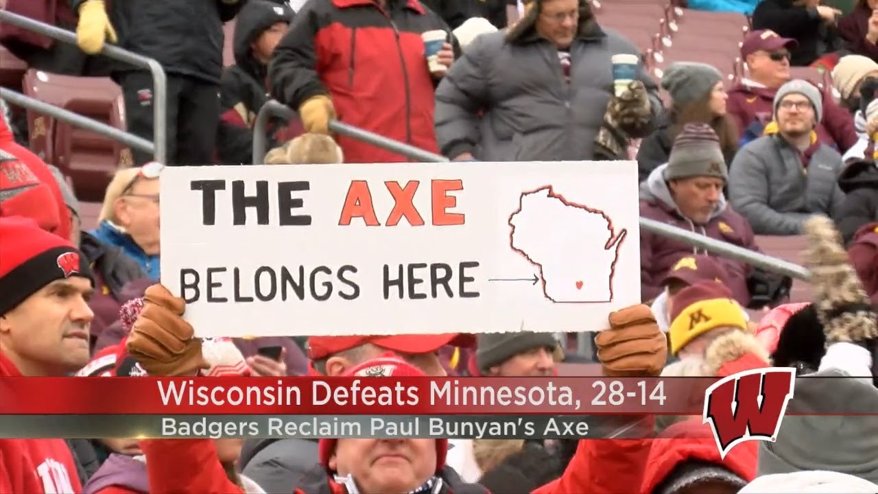 The Axe is back Wisconsin caps off regular season with 2814 win at