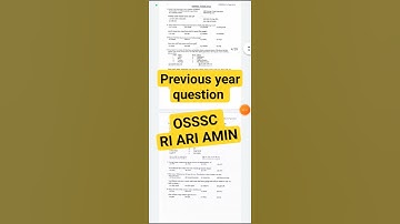 Ossc Ri Ari Amin forest guard Previous year question, osssc Previous year question with answer #ossc