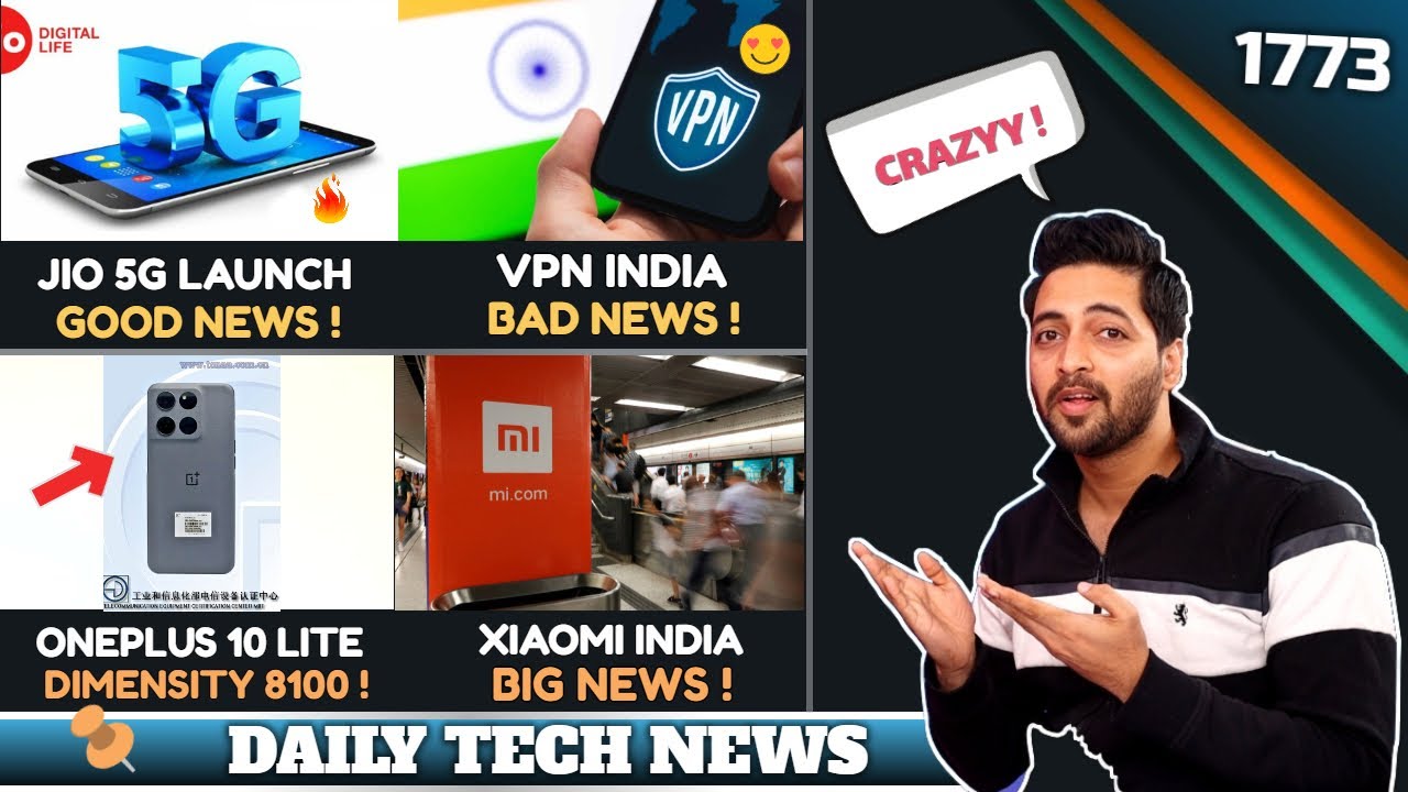 Jio 5G India Launch😍,VPN India Shutdown,Oneplus 10 Lite,iQOO Z7 Price & Specs,Xiaomi India BIG NEWS