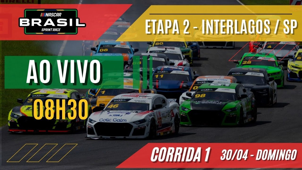 AO VIVO Assista corrida da etapa de Interlagos da NASCAR Brasil