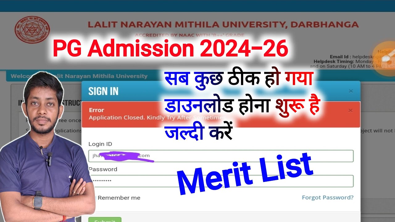 LNMU PG Admission 2024-26 Merit List | MA Admission Selection Letter ...