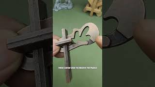 How to quickly separate these three iron pieces#puzzle#iq#iqtest